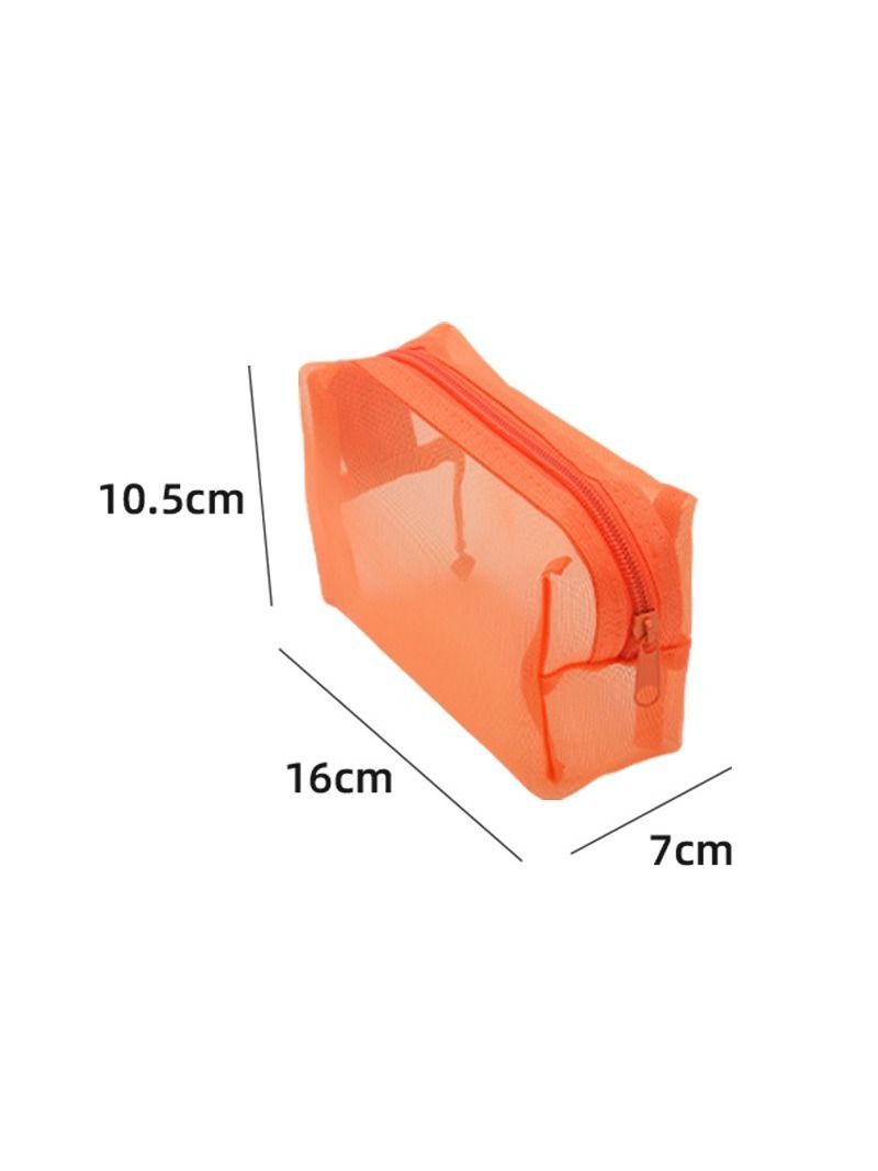 Portable Mesh Makeup Bag Organizer for Lipstick & Accessories